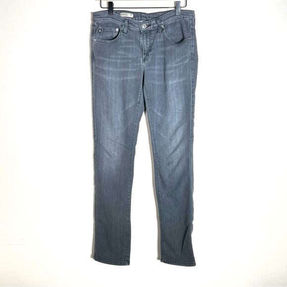 AG Adriano Goldschmied grey the Stevie Slim straight leg jeans size 29 B126 - Picture 1 of 4